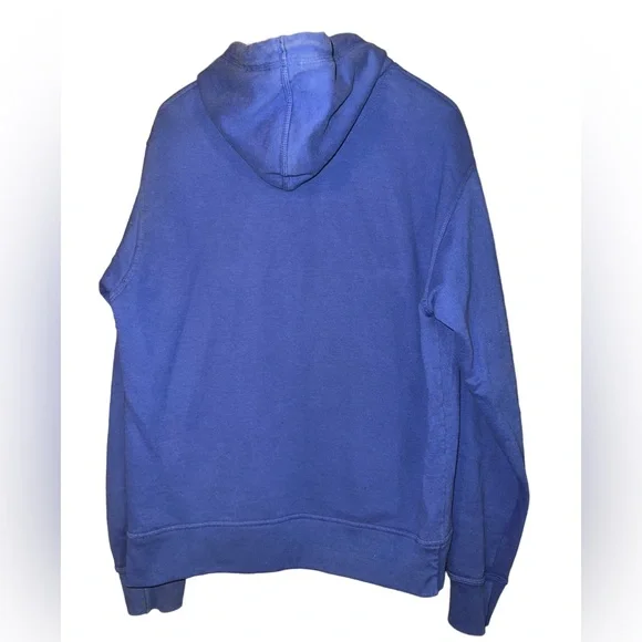 Champion Authentic Powerblend Hoodie Blue Unisex Medium - Picture 2 of 4